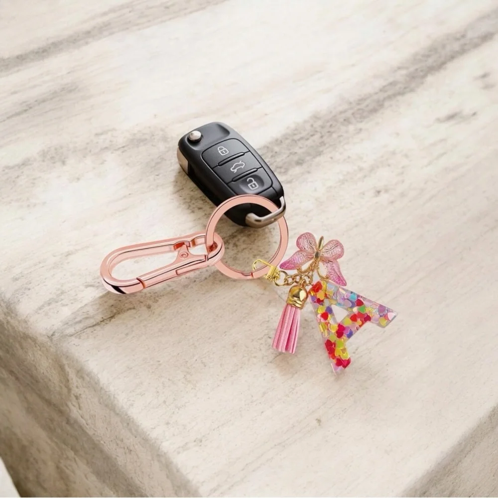 NEW 3-Pack Metal Key Chain Ring Clip Holder Silver, Rose Gold & Black
